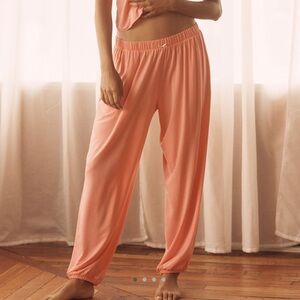 Anthropologie Briar Pajama Pants Elastic NEW Pink XL